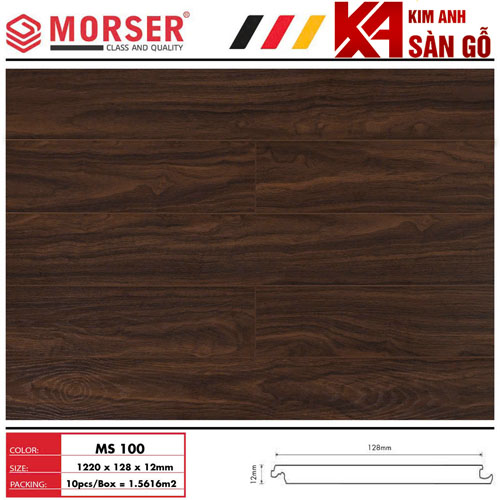 Sàn Gỗ Công Nghiệp 12MM MORSER-100